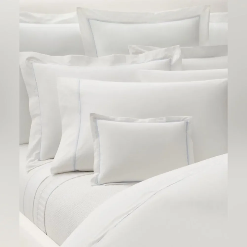 Ralph Lauren Organic Cotton Percale Palmer King Pillow Case in Pale Sky Blue